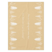 Gold, Weiß, Christbaumsteine Eleganter Urlaub Tischdecke (Vorderseite)