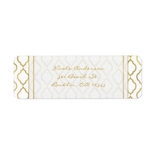 Gold & Weiß Elegante marokkanische Glam-Einladung