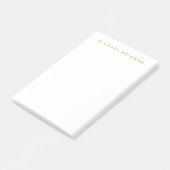 Gold & Weiß Farbminimalistisches einfaches moderne Post-it Klebezettel (angewinkelt)