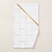 GOLD WEISS GEMUSTERT PANEL BADEZIMMER TOWEL SET (Handtuch)