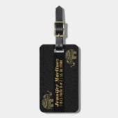 Gold & Weiß Glitzer & Glitzern Blumenlephäre Gepäckanhänger (Vorderseite vertikal)