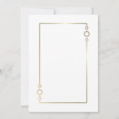 Gold Weiß glücklich immer nach Hochzeitsempfang Einladung (Rückseite)