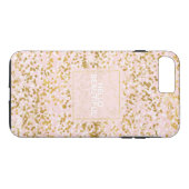 Gold Weiß Rosa Konfetti Case-Mate iPhone Hülle (Rückseite (Horizontal))