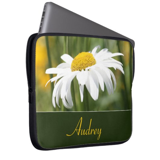 Gold weiß und grün laptopschutzhülle (Vorne Rechts)