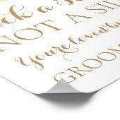 Gold Weiße Blume Wählen Sie einen Platz, kein Seit Poster (Ecke)