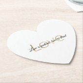 Gold Weiße Liebe Hochzeit Untersetzer (angewinkelt)