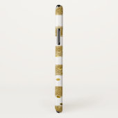 Gold, weiße Streifen, goldene Konfetti-Zellkiste Case-Mate iPhone Hülle (Hinten/Rechts)