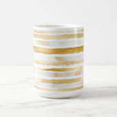 Gold Weiße Streifen Kaffeetasse (Mittel)