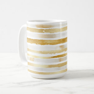 Gold Weiße Streifen  Kaffeetasse