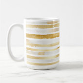Gold Weiße Streifen Kaffeetasse (Links)