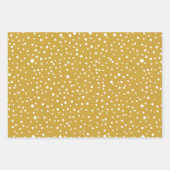 Gold, weiße Weihnachtstypografie und Weihnachtsfer Geschenkpapier Set (Vorderseite 2)