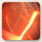 Gold weißes heißes Licht auf Glas Getränkeuntersetzer (Vorderseite)