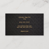Gold Welding Slogans Business Cards Visitenkarte (Rückseite)