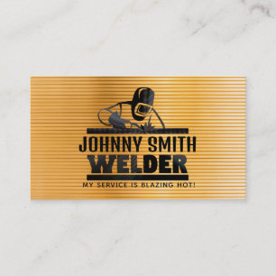 Gold Welding Slogans Business Cards Visitenkarte
