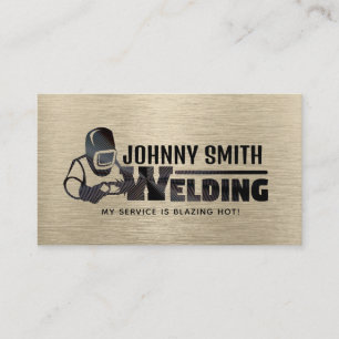 Gold Welding Slogans Business Cards Visitenkarte