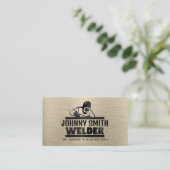 Gold Welding Slogans Business Cards Visitenkarte (Stehend Vorderseite)