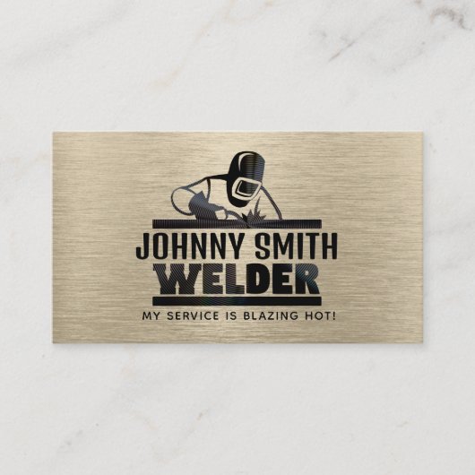 Gold Welding Slogans Business Cards Visitenkarte (Vorderseite)