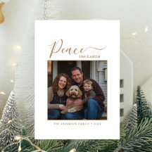Gold Weltfrieden Family Hund Foto Weihnachten