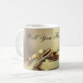 Gold werden Sie heiraten mich Vorschlag Script Ele Kaffeetasse (Vorderseite Links)