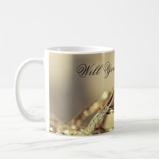 Gold werden Sie heiraten mich Vorschlag Script Ele Kaffeetasse (Links)