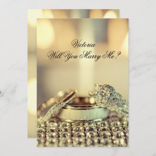 Gold werden Sie mir Namen Vorschlag einladen Einladung (Vorne/Hinten)