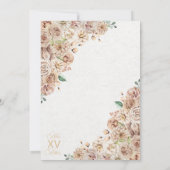 Gold Western Cinderella Carriage Quinceañera Einladung (Rückseite)