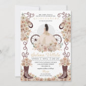 Gold Western Cinderella Carriage Quinceañera Einladung (Vorderseite)