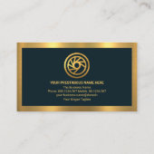 Gold-WFranzösisch-Rahmen Gold-Reifenautomat Visitenkarte (Rückseite)