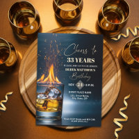 Gold Whiskey Thema Männer 33. Geburtstagsfeier