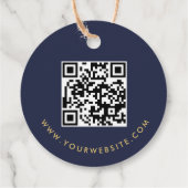 Gold Whisky Bäckerei Danke QR Code Geschenkanhänger (Rückseite)