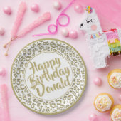 Gold/White 65th Random Number Pattern Pappteller (Party)