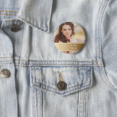 Gold White Abschluss Foto Valedictorian Button (Beispiel)