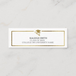 Gold White Abschluss Profil Namenskarte einfügen
