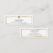 Gold White Abschluss Profil Namenskarte einfügen (Vorne/Hinten)