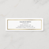 Gold White Abschluss Profil Namenskarte einfügen (Rückseite)