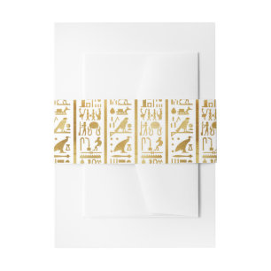 Gold & White Ägypten Ägyptisch Glam Moderner Chic Einladungsbanderole