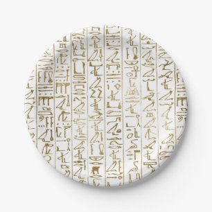 Gold & White Ägypten Egypt Glam Modern Chic Party Pappteller