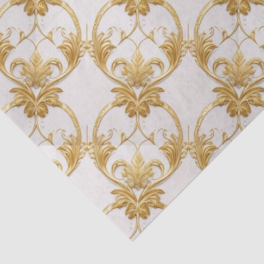Gold White AI Art Tissue Paper Seidenpapier (Detail)