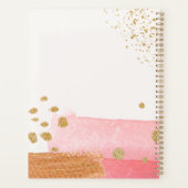 Gold White and Pink Journal Planner Planer (Rückseite)