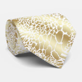GOLD WHITE ANIMAL GRADIENT 2 LEOPARD MENTES KRAWAT KRAWATTE (Gerollt)