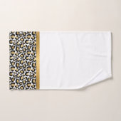 GOLD WHITE ANIMAL LEOPARD BADEZIMMER SET (Handtuch)