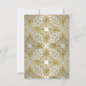 Gold White Art Deco Damask UAWG 2 RSVP Karte (Vorderseite)