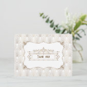 Gold White Art Deco Great Gatsby 1920s Vielen Dank Dankeskarte (Stehend Vorderseite)