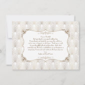 Gold White Art Deco Great Gatsby 1920s Vielen Dank Dankeskarte (Rückseite)