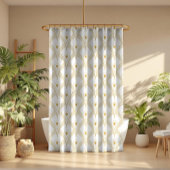 Gold & white art-deco seamless pattern 3 duschvorhang