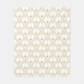Gold & white art-deco seamless pattern 3 fleecedecke (Vorderseite)