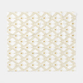 Gold & white art-deco seamless pattern 3 fleecedecke (Vorderseite (Horizontal))