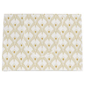 Gold & white art-deco seamless pattern 3 große geschenktüte (Vorderseite)