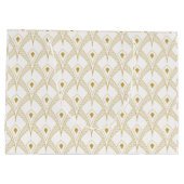 Gold & white art-deco seamless pattern 3 große geschenktüte (Rückseite)