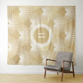 Gold & White Art-Deko Muster Nr.38 Wandteppich (Beispiel (Horizontal))